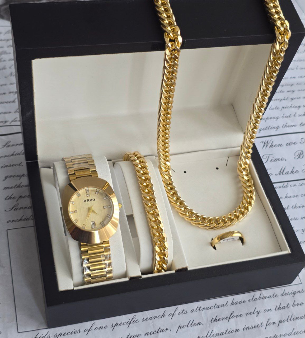 ست مردانه ساعت بند استیل برند رادو