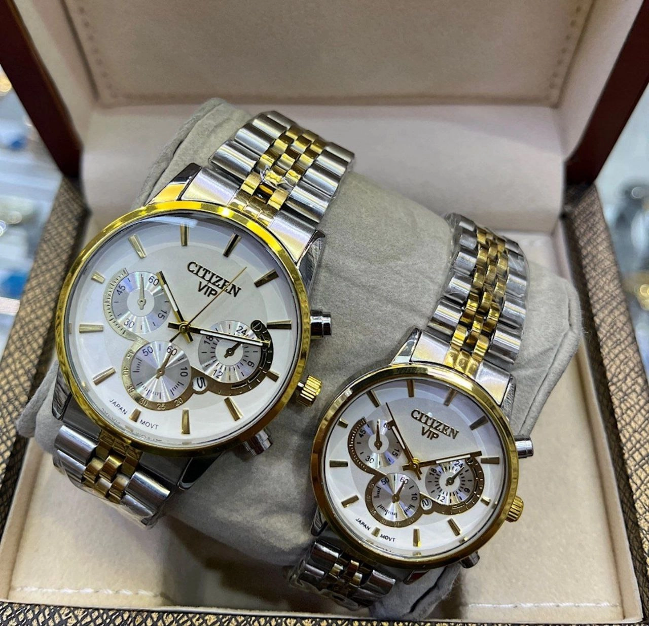 ست ساعت زنانه و مردانه برندهای الگانس ورومانسون وسیتیزن رنگ ثابت ضداب