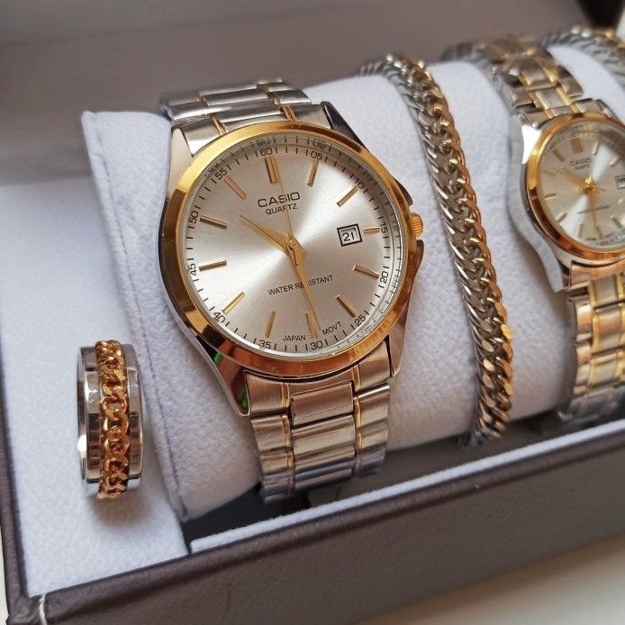 ست ساعت زنانه ومردانه برند کاسیو رنگ ثابت