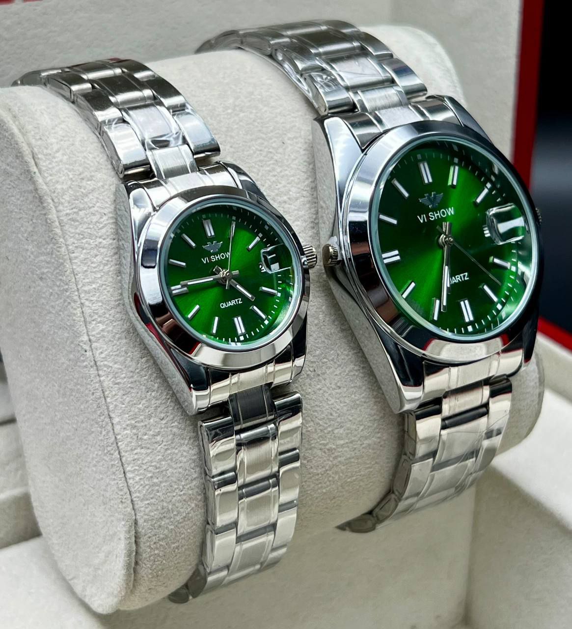 ست ساعت زنانه و مردانه برند VISHOWرنگ ثابت