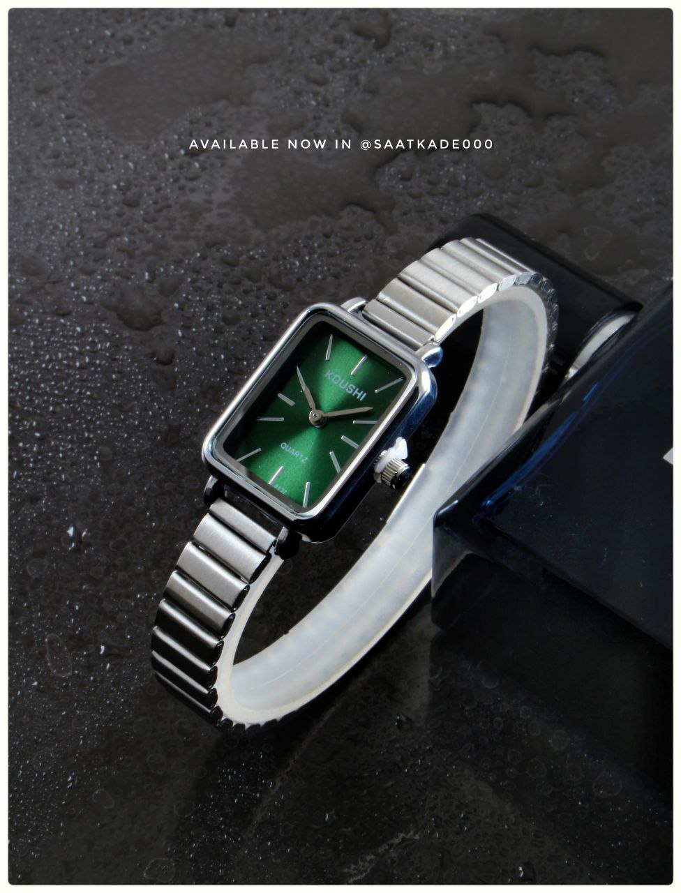 ساعت مچی زنانه Koushi For Women  طراحی فانتزی مناسب استایلهای روزمره خانمها   موتور شرکتی باکیفیت قاب پشت و بند استیل  شیشه کریستال  قفل استیل گیره‌ای ضدآب3Atm