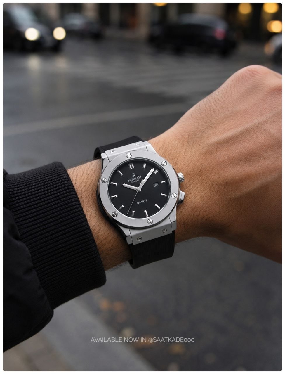 ساعت مچی مردانه New collection  Hublot BigBang  ساعت هابلوت طرح بیگ‌بنگ برای آقایان  موتور شرکتی درجه یک دارای روزشمار بند رابر آنتی آلرژی بسیار مقاوم  قاب فلزی مات قاب پشت استیل قفل استیل کلیپسی هابلوت