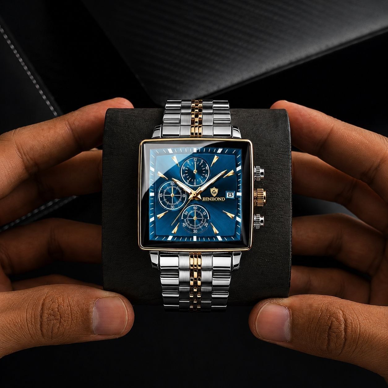 ساعت مچی مردانه ☑️BIN BOND   《highe quality》       🫆Original watch               ⌚️بین باند مدلی نو  مناسب آقایان   مقاوم دربرابر آب کرنوگراف  برندشرکتی اوریجینال   دارای روز شمار  ضخامت ۱۱میل  قطر صفحه ۴۰.۵میل بند استیل فولاد شیشه سافایر  شب نما قفل دو پروانه  موتور کوارتز