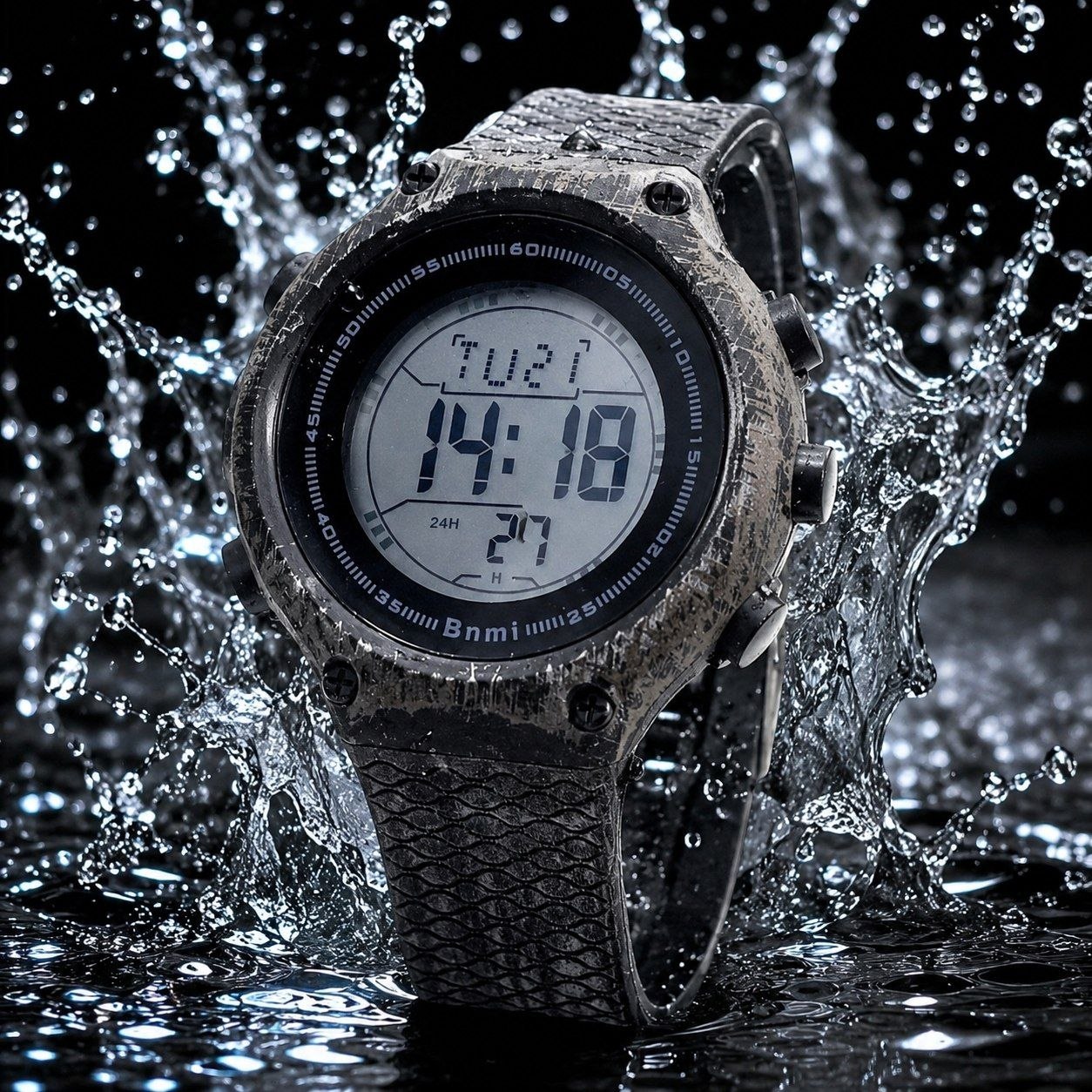 ساعت مچی مردانه ☑️Bnmi   Original   ⌚ Digital screen  اسپرت دیجیتالی شرکتی   کیفیت بالا ضدآب  كرنومتر+الارم چراغ ديددر شب