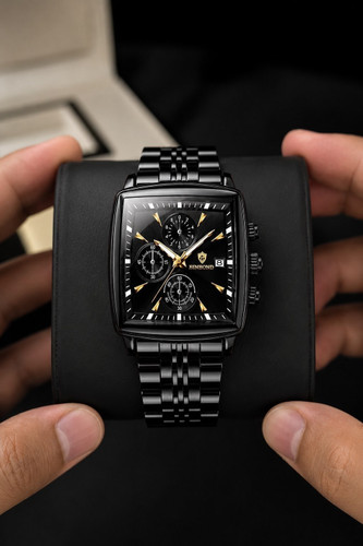ساعت مچی مردانه ☑️BIN BOND 《highe quality》 Original watch ⌚️بین باند مدلی نو مناسب آقایان مقاوم دربرابر آب کرنوگراف برندشرکتی اوریجینال دارای روز شمار ضخامت ۱۱میل قطر صفحه ۴۰.۵میل بند استیل فولاد شیشه سافایر شب نما قفل دو پروانه موتور کوارتز