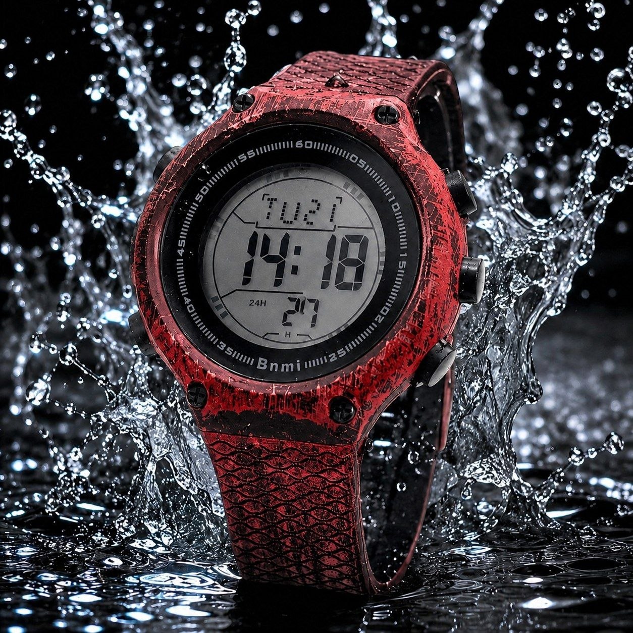 ساعت مچی ☑️Bnmi   Original   ⌚ Digital screen  اسپرت دیجیتالی شرکتی   کیفیت بالا ضدآب  كرنومتر+الارم چراغ ديددر شب  روزشماروايام هفته  بندرابر درجه یک  دارای رنگبندی خاص  قفل کمربندی