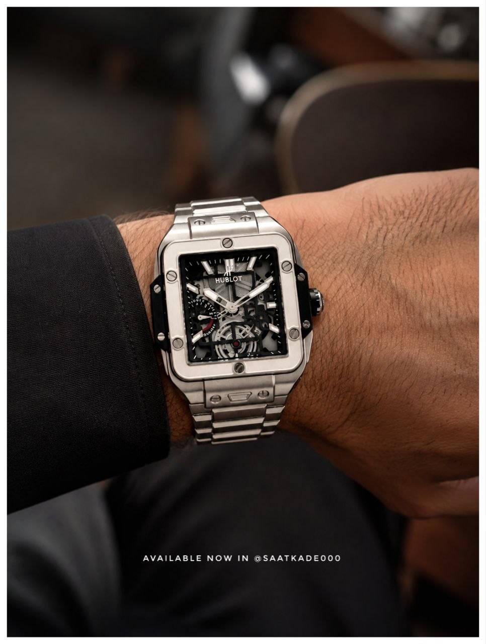 ساعت مچی مردانه New collection  Hublot BigBang  ساعت هابلوت طرح بیگ‌بنگ برای آقایان  موتور شرکتی درجه یک دارای روزشمار بند استیل مات قاب فلزی مات قاب پشت استیل قفل استیل کلیپسی