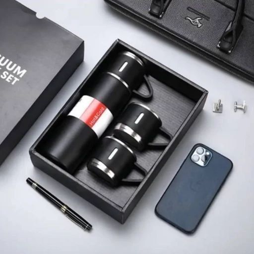 فلاسک سه کاپ وارداتی جعبه بزرگ VACUUM FLASK SET