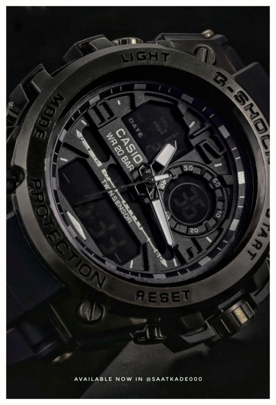 ساعت مچی مردانه New Collection 🔥💣⚡️ G-shock Die Hard موتور ژاپن دو زمانه حک شده در پشت قاب بند رابر آنتی آلرژی اصلی قاب فلزی بسیار مقاوم در برابر ضربه قفل و قاب پشت استیل ❌امکانات: ♦️نمایش ساعت بصورت آنالوگ(عقربهای) و دیجیتال ♦️دارای آلارم ♦️چراغ دیدشب ♦️نمایش کامل تاریخ (سال ماه و هفته) ♦️محاسبه کرنومتر صفحه ضدخش ضدآب و ضربه و ...