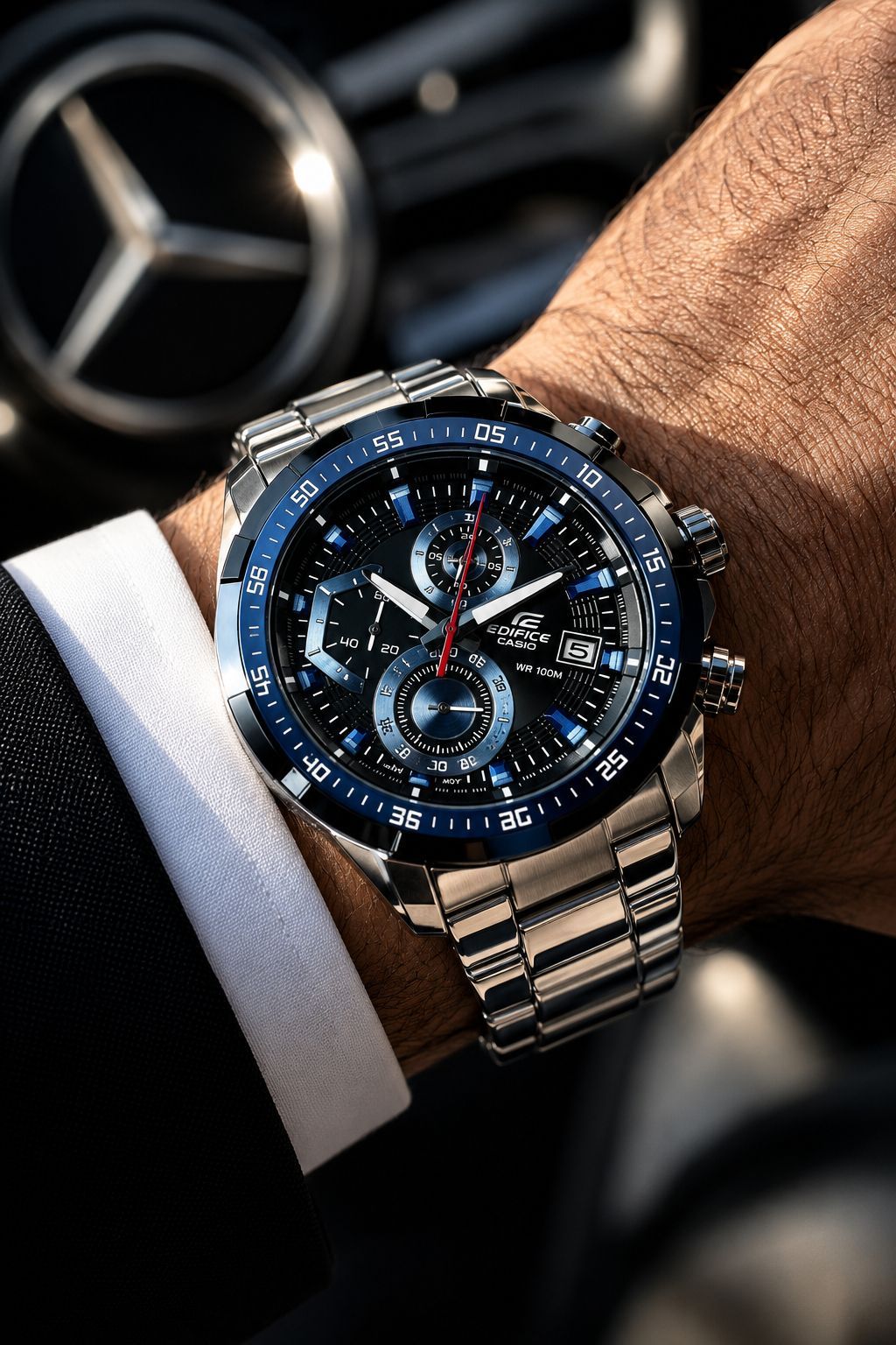 ساعت مچی مردانه Casio Edifice ساعت مردانه | سه زمانه #کاسیو ادیفایس   ساعتی برای استایل حرفه‌ای و پرانرژی سه موتوره کرنوگراف    نمایش تاریخ موتور کوارتز(تایوان) شرکتی با کیفیت درجه یک ضدآب و رنگ ثابت  مناسب استفاده روزمره ضدحساسیت با شیشه ضد خش
